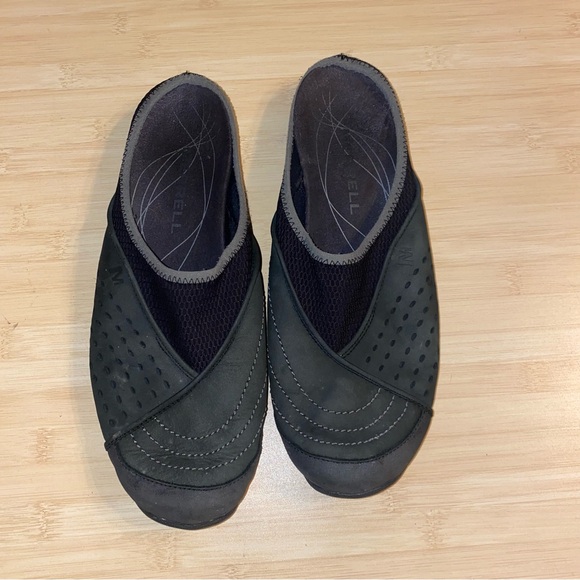 Merrell Womens Size 9 Black Rumba Slip On Mule Shoes Moss - Picture 2 of 11